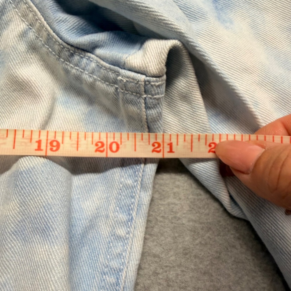 Lauren Ralph Lauren Blue White Tie Dye Acid Wash Denim Trucker Jacket XL Cotton - Picture 4 of 8